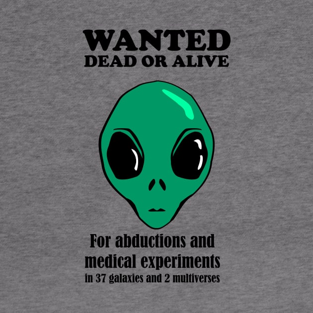 Alien Wanted Poster by Killer Rabbit Designs